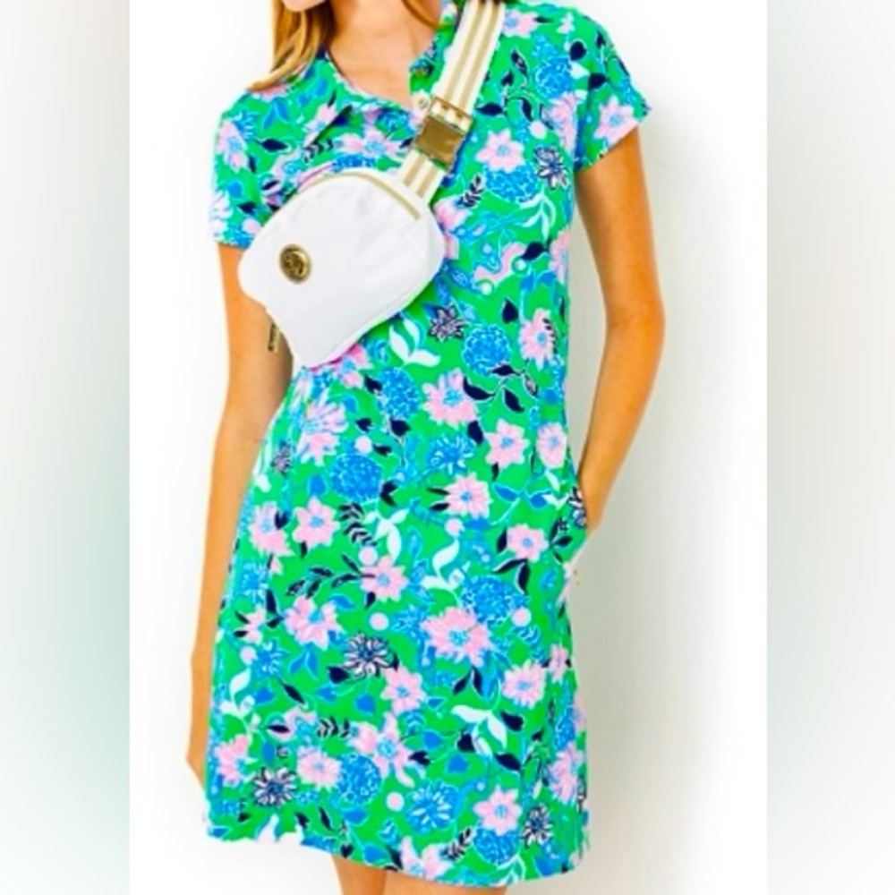 Luxletic scallop polo dress.